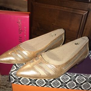 Gold Cerise flats